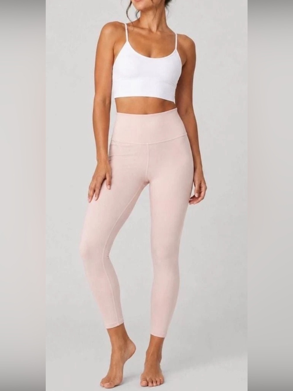 NWT ALO Yoga 7/8 High-Waist Airbrush Leggings in Oink Quartz Sz L